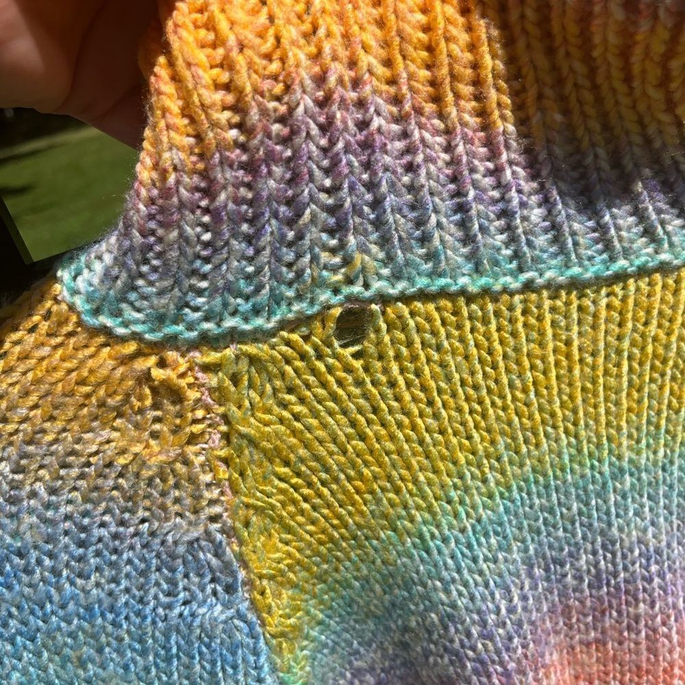 Anthropologie T. La Rainbow Ombre Turtleneck Knit Sweater - Picture 9 of 13